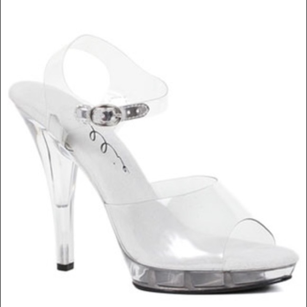 Ellie 6” Clear Heel Sandal
